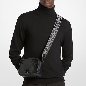 Michael Kors Men Brooklyn Puffy Black Crossbody Bag